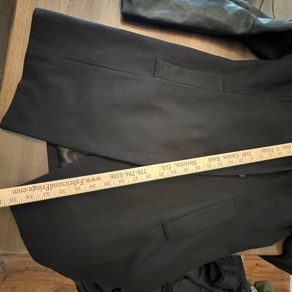 LAUNDRY BY SHELLI SEGAL S/CH/P ASYMMETRICAL WOMENS WOOL BLEND COAT BLACK SMALL - Picture 8 of 14